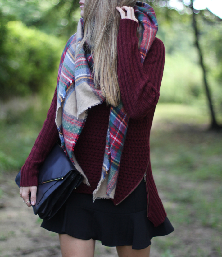 Zara tartan scarf blog
