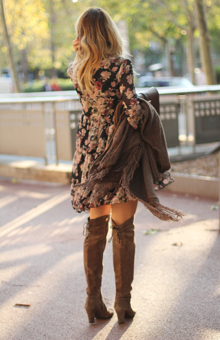 high boots and dress