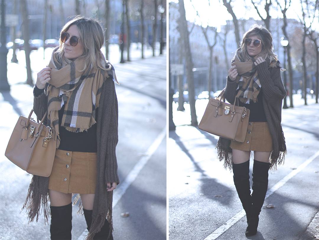 camel-skirt-blogger-outfit